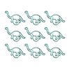 20 Pcs Green Dinosaur Paper Clips Cute Animal Shaped Bookmarks Pins Metal Document Organizing Paper Clips Office Supplies