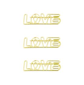 12 Pieces Binder Clips "LOVE" Paper Clips Office Desk Accessories Bookmarks