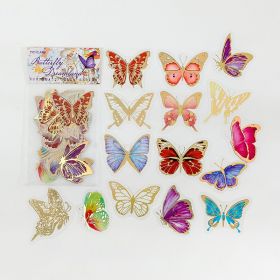 30 Pcs Gliding Butterfly Fairy Tales Transparent Decorative Decals For Phone Laptop Waterbottle Planner Diary Journal Scrapbook