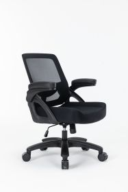 Big and Tall Office Chair 400lbs with Flip-up Arms, Mesh Ergonomic Heavy Duty Computer Chair Desk Chair Wide Seat
