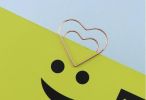 30 Pieces Heart Shapes Paper Clips Funny Office Desk Accessories Bookmarks