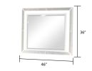 Crystal Modern Mirror made with Wood Finished in White