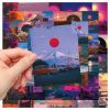 50 Pieces Of Sunset Scenery Stickers Romantic Personality Graffiti Stickers Self-adhesive Waterproof Mobile Phone Cup Suitcase Helmet Skateboard Ipad