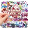 49Pcs Fresh Cartoon Tea Cup Series Graffiti Waterproof Stickers For Laptop PC Computer Mobile Smartphones Laptop Computer Desktop Cup
