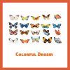 80 Pcs Elegant Butterfly Stickers PET Transparent Decorative Decals For Phone Laptop Waterbottle Planner Diary Journal Scrapbook