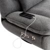 270 Degree Swivel Power Recliner with Voice Control, Bluetooth Music Player,USB Ports, Atmosphere Lamp, Hidden Arm Storage and Mobile Phone Holder for