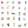 50pcs Ins Style Flowers Series Graffiti Waterproof Stickers DIY Creative Toys,DIY Decoration Materials