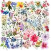 50pcs Ins Style Flowers Series Graffiti Waterproof Stickers DIY Creative Toys,DIY Decoration Materials