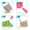 5D Diamond Painting Stickers Kits for Kids Arts and Crafts, Cartoon Stickers Stick Paint with Diamonds by Numbers, 15Pcs Cute Garden Animals Series, E
