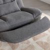 270 Degree Swivel Power Recliner with Voice Control, Bluetooth Music Player,USB Ports, Atmosphere Lamp, Hidden Arm Storage and Mobile Phone Holder for