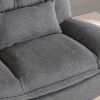 270 Degree Swivel Power Recliner with Voice Control, Bluetooth Music Player,USB Ports, Atmosphere Lamp, Hidden Arm Storage and Mobile Phone Holder for