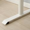 (White Tabletop) Standing Desk with Metal Drawer 48 x 24 Inches ;  Adjustable Height Stand up Desk;  Sit Stand Home Office Desk;  Ergonomic Workstatio