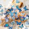 80 Pcs Elegant Butterfly Stickers PET Transparent Decorative Decals For Phone Laptop Waterbottle Planner Diary Journal Scrapbook