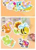 5D Diamond Painting Stickers Kits for Kids Arts and Crafts, Cartoon Stickers Stick Paint with Diamonds by Numbers, 15Pcs Cute Garden Animals Series, E