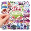 49Pcs Fresh Cartoon Tea Cup Series Graffiti Waterproof Stickers For Laptop PC Computer Mobile Smartphones Laptop Computer Desktop Cup