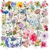 50pcs Ins Style Flowers Series Graffiti Waterproof Stickers DIY Creative Toys,DIY Decoration Materials
