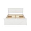 Queen Size Wooden Platform Bed with Four Storage Drawers and Support Legs