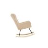 Rocking Chair Nursery, Solid Wood Legs Reading Chair with Teddy Fabirc Upholstered , Nap Armchair for Living Rooms, Bedrooms, Offices, Best Gift,Teddy